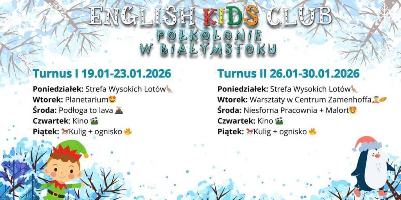 Półkolonie Zimowe 2026 zapisy